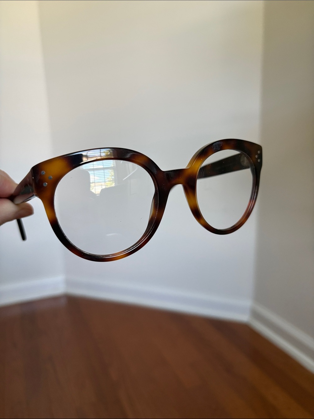 Celine Tortoiseshell Round Eyeglasses - Picture 3 of 11